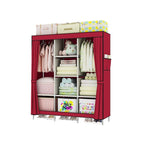 Metal Combination Simple Wardrobe Rental Room Steel Pipe Assembly Clothes Household Bedroom
