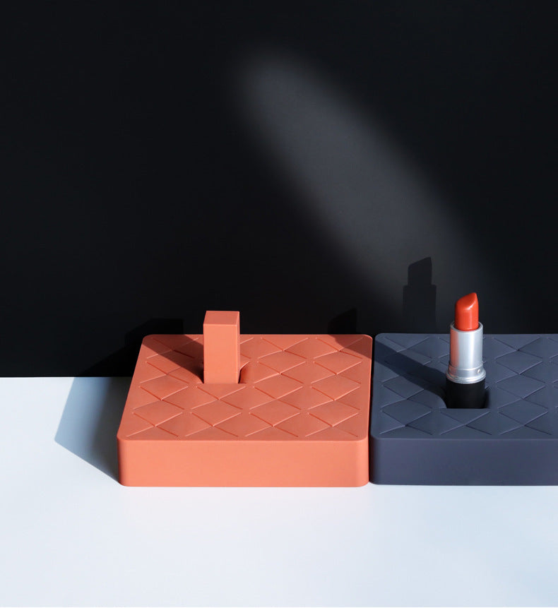 16 Grid Silicone Lipstick Storage Box
