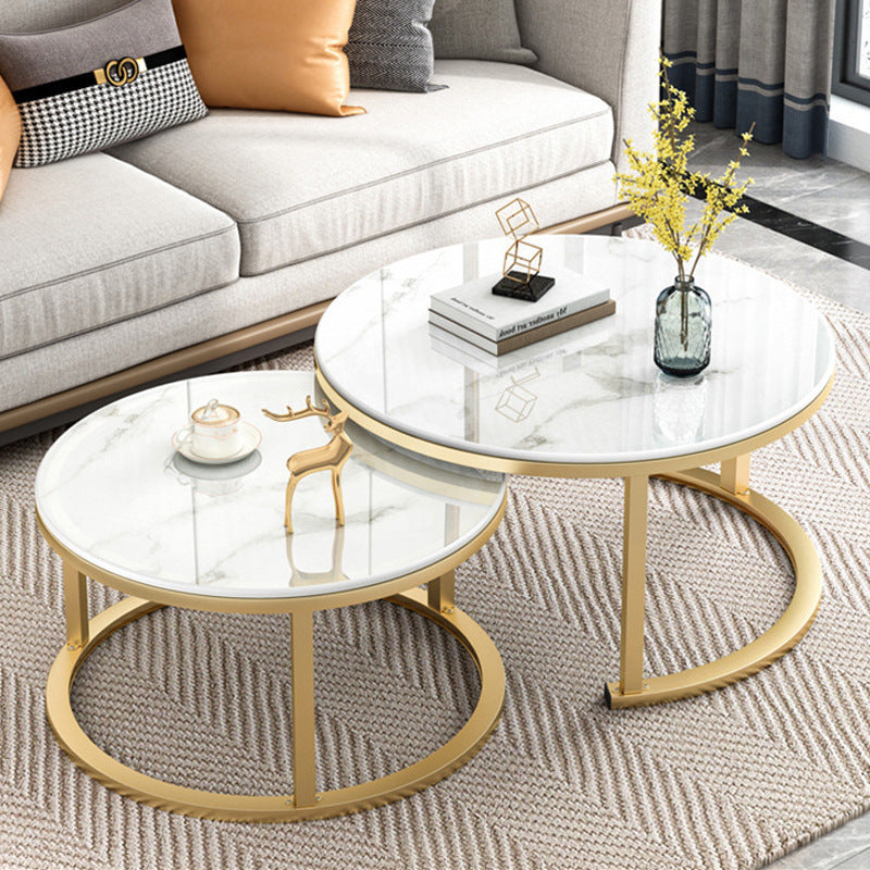 Coffee Table Living Room Creative Round Suit Wrought Iron Tea Table