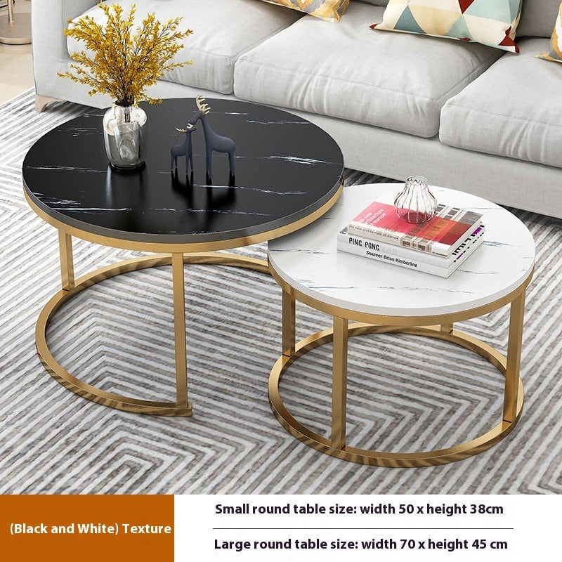 Coffee Table Living Room Creative Round Suit Wrought Iron Tea Table