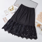 Lace cutout skirt