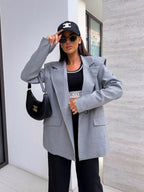 Solid Color Fashion Casual Small Suit Coat For Women
