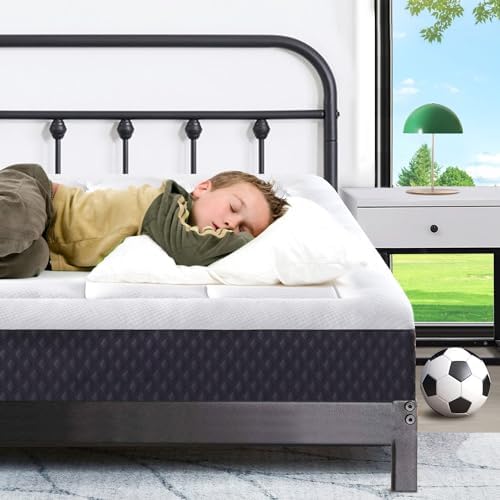5 Inch Twin Mattress for Kids Adults Single Bed, Breathable Gel-Memory Foam Plus Pillowtop Mattress in a Box for Pressure Relief, CertiPUR-US Certified, Fiberglass-Free - Grand Goldman