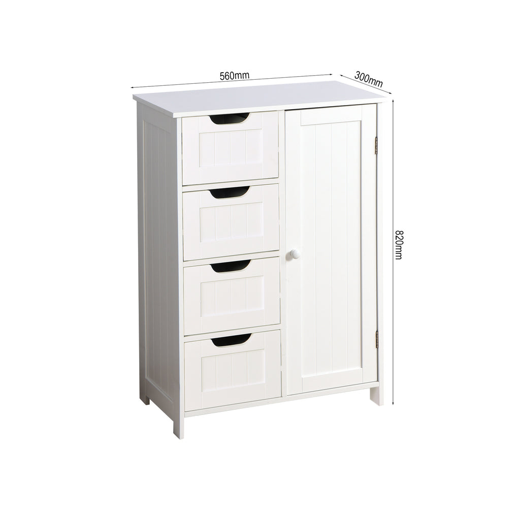 White Simple Storage Cabinet Household 4 Pumping Storage Cabinet