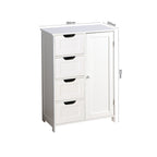 White Simple Storage Cabinet Household 4 Pumping Storage Cabinet