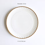 Golden Trim Bone China Western Cuisine Plate Household Dinner Plate Plate Dish Dishware Suit Combination Plate