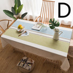 Imitation Cotton And Linen Coffee Table Rectangular Table Embroidered Tablecloth