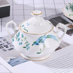 Green Phoenix Afternoon Tea Bone China Coffee Cup European Luxury