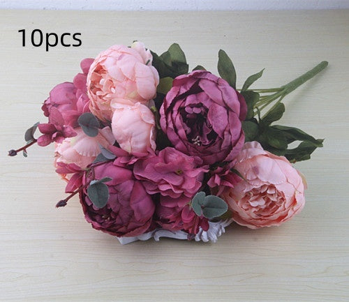 13 Core-spun Peony Decorative Flowers Artificial Flowers Artificial Flowers