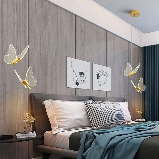 Lampe de chevet à papillon moderne et minimaliste pour chambre à coucher