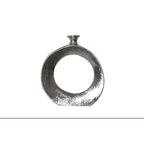 Vaso a cerchio in ceramica dorata decorazione per soggiorno e veranda