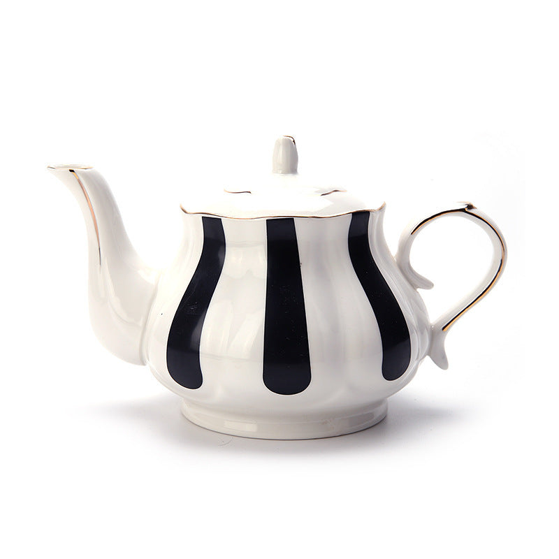 Erica Bayeux Black And White Polka Dot Retro Bone China Phnom Penh European Coffee Cup Afternoon Tea Tea Set