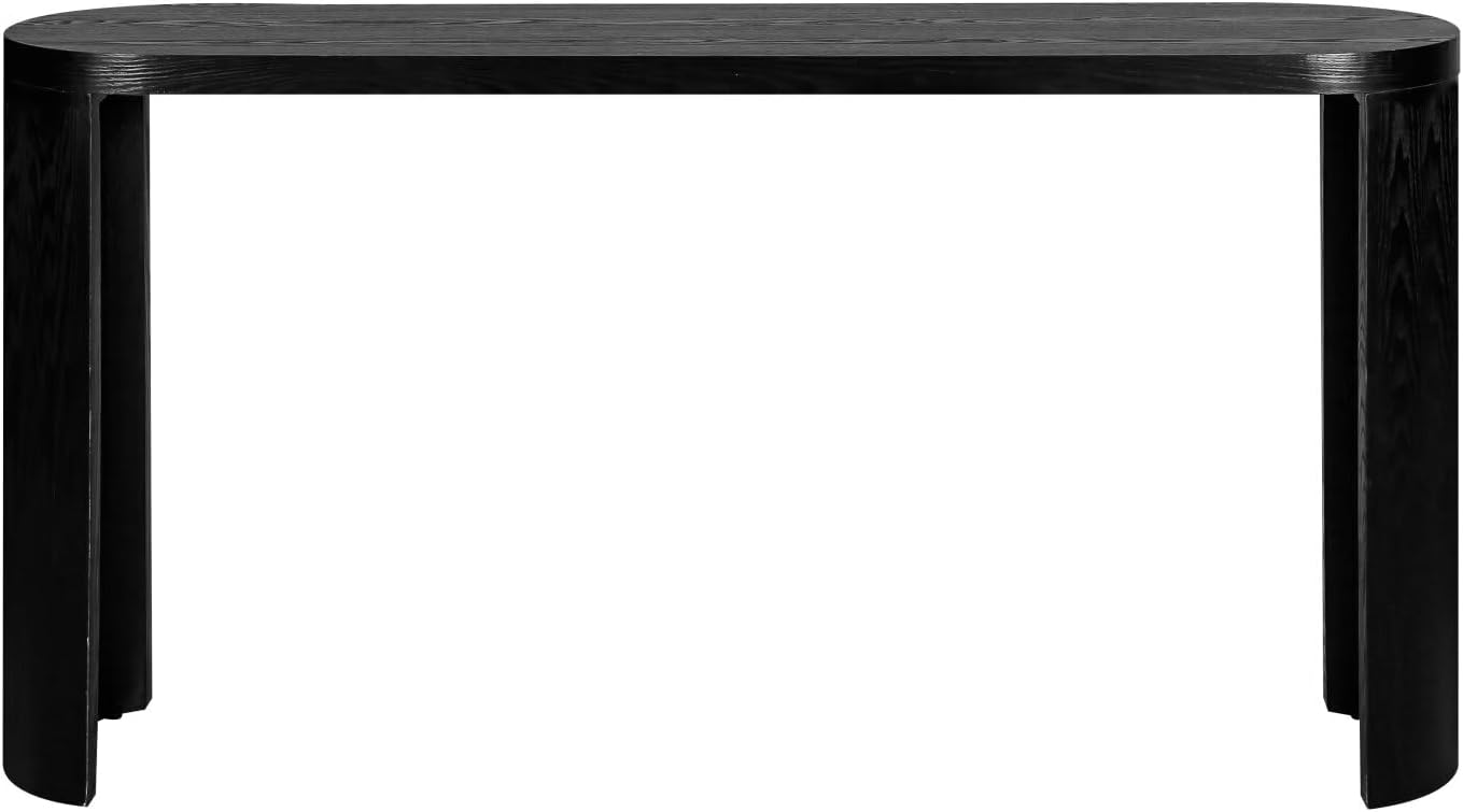 60'' Thick Top Entryway Table, Curved Legs, Support The Installation of Inward-Facing Or Outward-Facing for Sofas, Entryway, Behind The Couch, Living Room, Foyer, Black - Grand Goldman