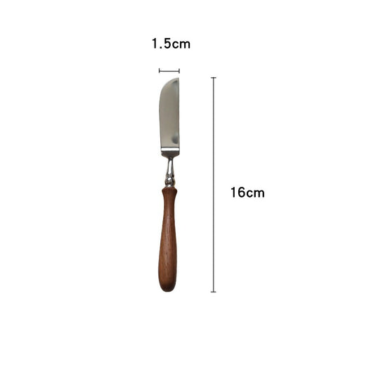 Pear Original Wood Handle Tableware 304 Stainless Steel Western Steak Knife And Fork Spoon