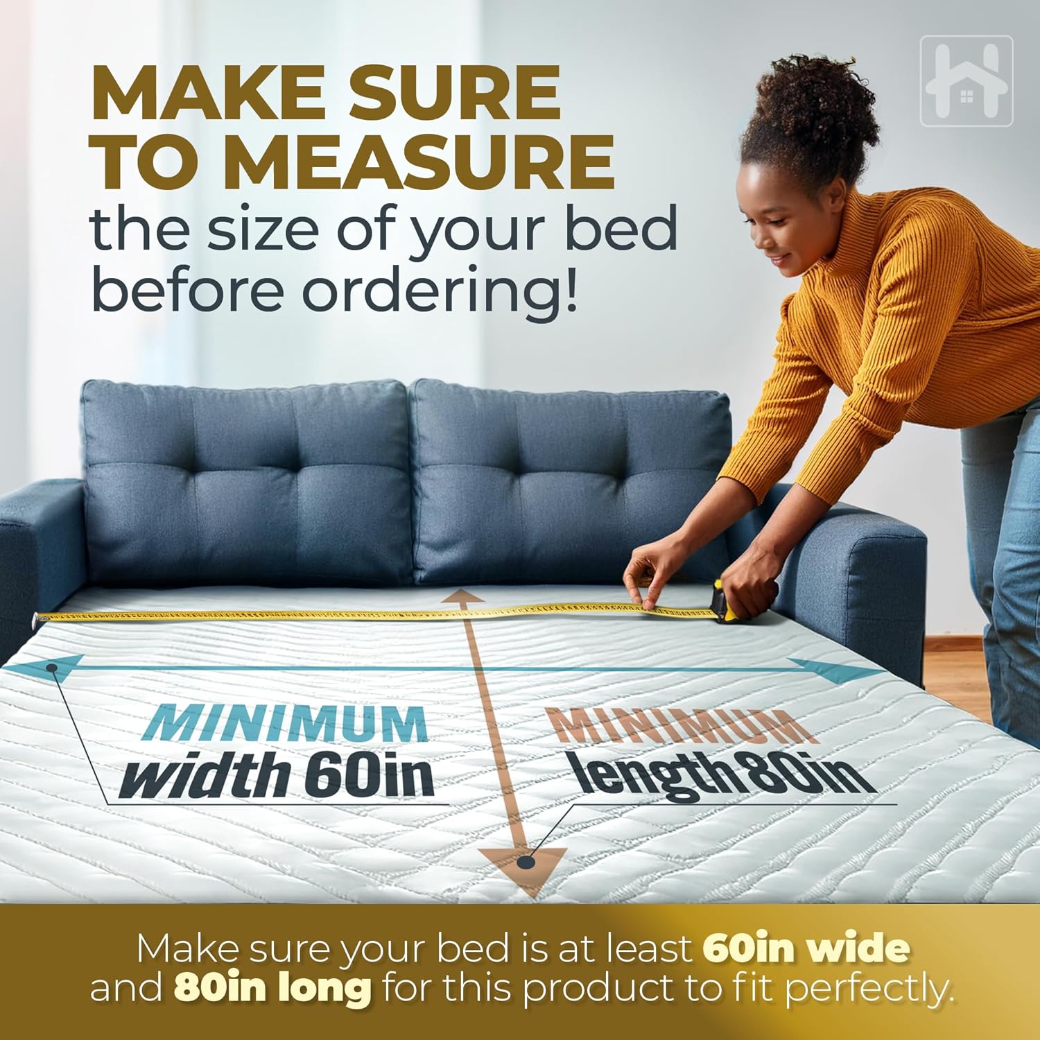 60in x 80in Sleeper Sofa Support Board Queen Size, Bed Boards for Under Mattress Bunkie Board Queen, Under Mattress Support Board Queen for Pull Out Couch Mattress - Grand Goldman