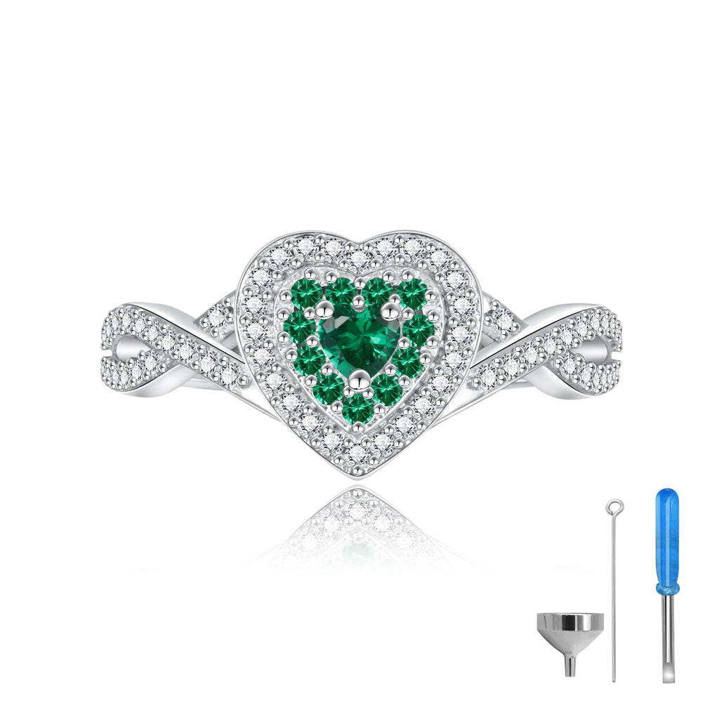 Teardrop Cremation Ring for Ashes - 925 Sterling Silver Urn Keepake Rings Memorial Jewelry for Women