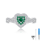 Teardrop Cremation Ring for Ashes - 925 Sterling Silver Urn Keepake Rings Memorial Jewelry for Women