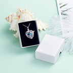 Yinplsmemory Hummingbird Cremation Jewelry Crystal Heart Urn Ashes Necklace for Women Men Memorial Keepsake Necklace of Loved One