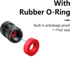 Tire Valve Stem Cap for GMC Metal Tire Stem Cover with Belt O-Ring Air caps Sports Accessories 4 Pieces (Black)