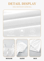 Eytino Women Plus Size Summer Dress Short Sleeve Sweetheart Neck Casual Mini Short Dresses, 2X White