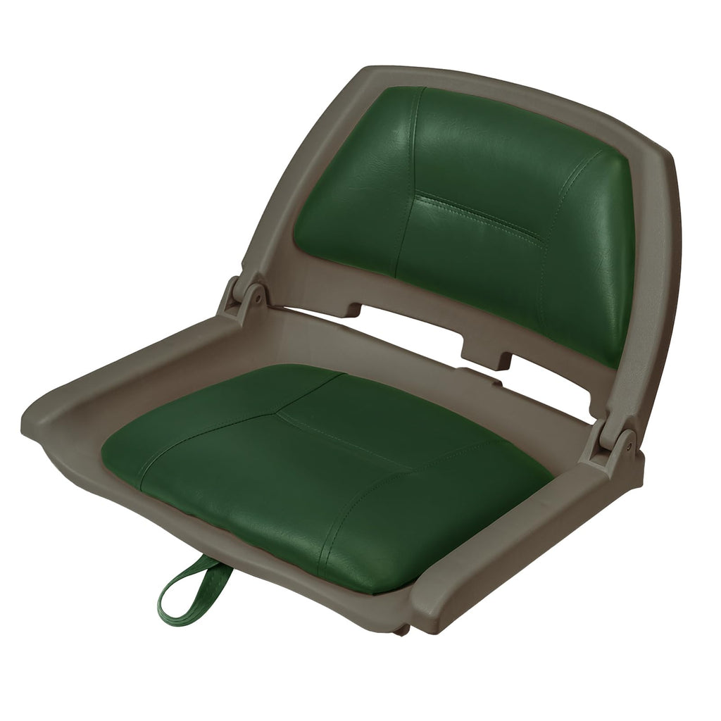 Folding Boat Seat Padded Folding Boat Chair with Backrest Marine BassJon Boat Seat (Grayshell Charcoal)