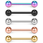 Ruifan 316L Stainless Steel Nipple Shield Barbell Ring Bar Body Piercing 14G