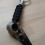 Vikings Eagle's Head-Odin Crow Skeleton Keychain,Eagle Head Pendant Keyring Rope Jewelry Gift for Men Women
