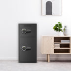 karbeen 6.5 Cu ft 大型耐火防水金庫、ミュート機能とLEDライト付きマネーセーフ、デジタルキーパッドホームセーフ、預入スロット＆二重警報システム付き、貴重品用セキュリティボックス