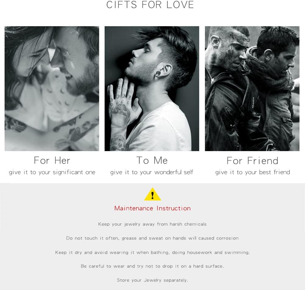 Cross Eternal Ring Pendant Necklace Stainless Steel Pendant Necklace for Men Women Best Friend Necklaces