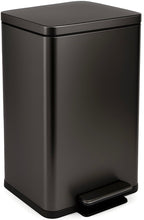 SIMPLI-MAGIC 50 Liter / 13.2 Gallon Soft-Close, Smudge Resistant Trash Can with Foot Pedal and Built in Filter- Stainless Steel, Sleek Finish