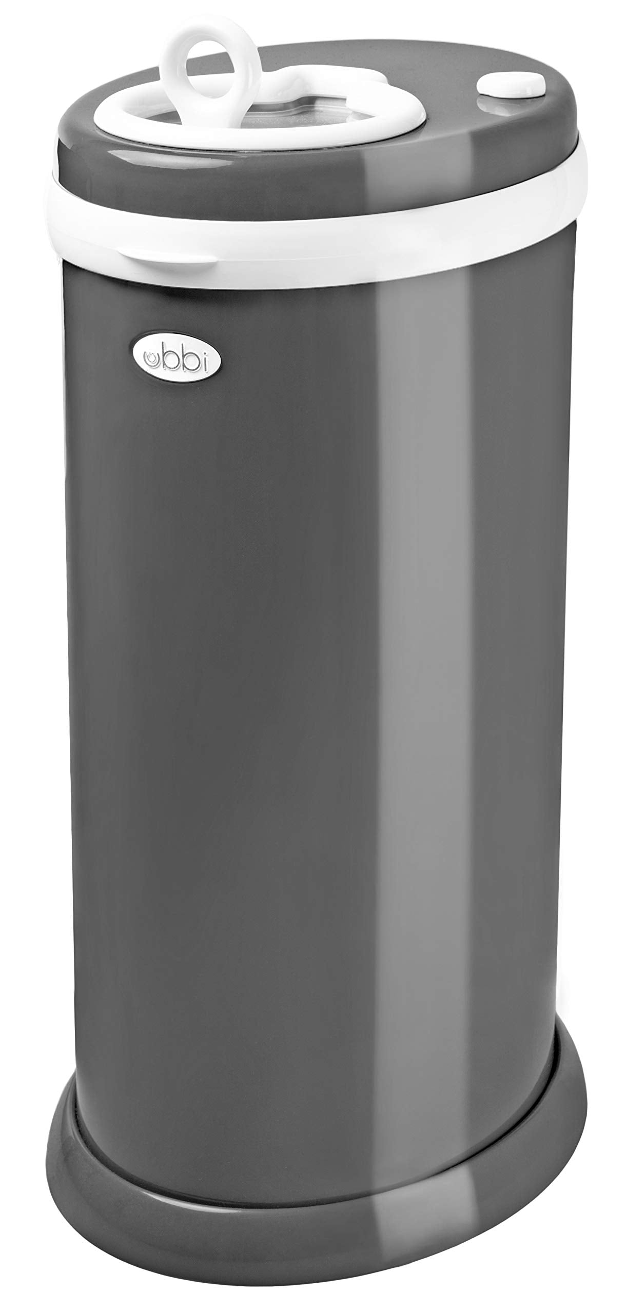 Ubbi Steel Diaper Pail, Odor Locking, No Special Bag Required, Award-Winning, Registry Must-Have, White