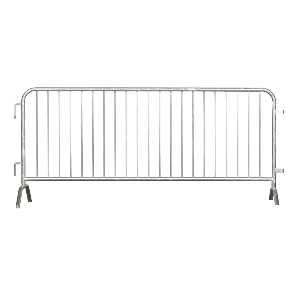 Angry Bull Barricades Metal Interlocking Steel Barricade (8.5 Ft. Heavy Duty, Bridge Feet, Grey Powder Coated, Set of 20)
