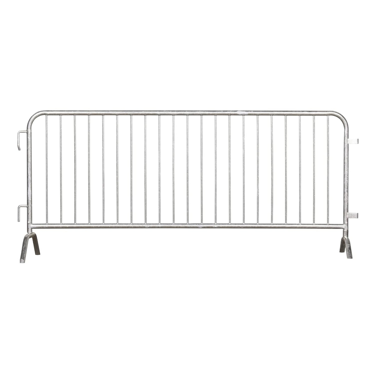 Angry Bull Barricades Metal Interlocking Steel Barricade (8.5 Ft. Heavy Duty, Bridge Feet, Grey Powder Coated, Set of 20)