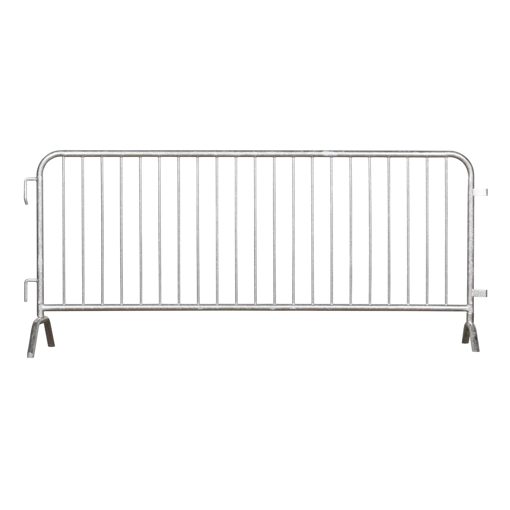 Angry Bull Barricades Metal Interlocking Steel Barricade (8.5 Ft. Heavy Duty, Bridge Feet, Grey Powder Coated, Set of 20)