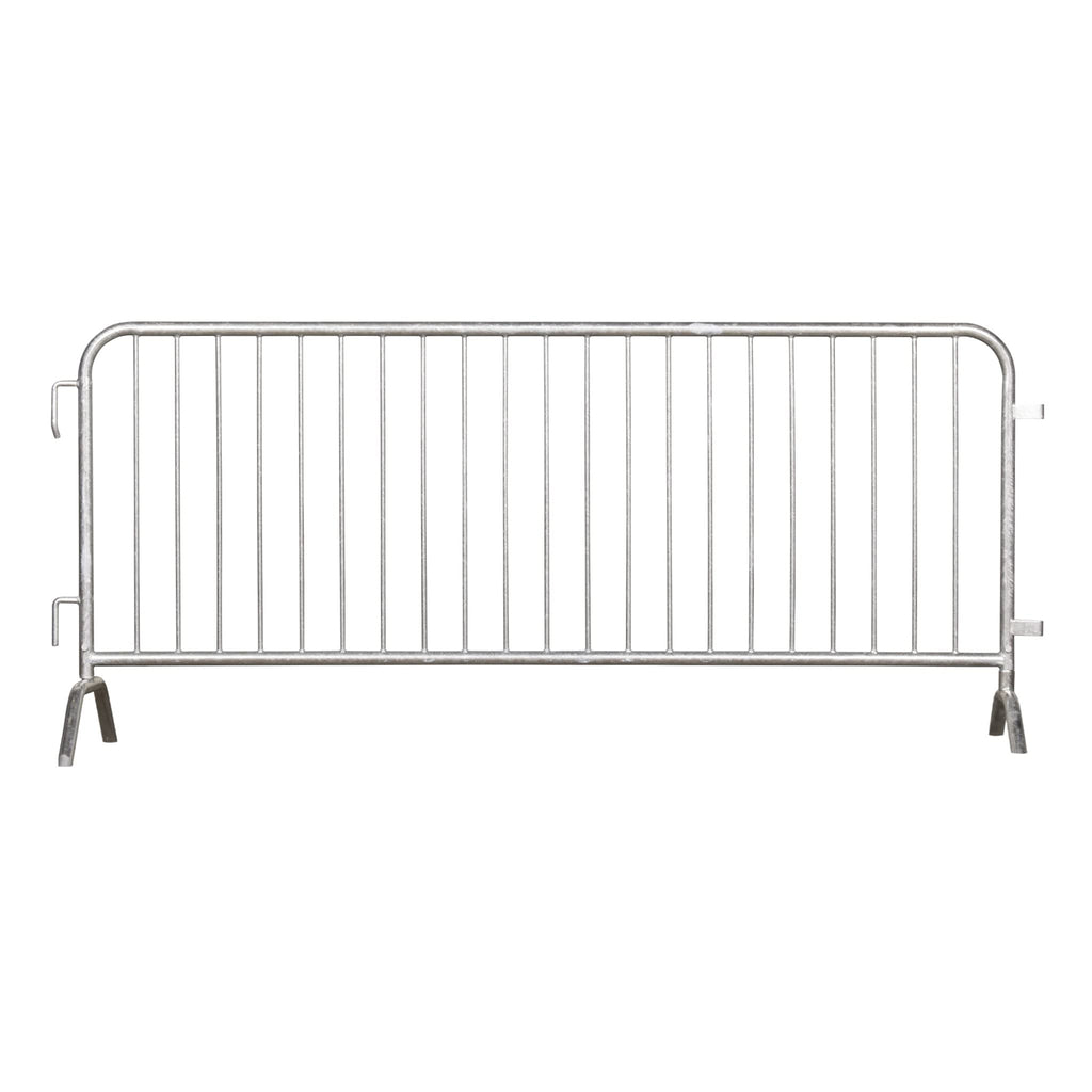 Angry Bull Barricades Metal Interlocking Steel Barricade (8.5 Ft. Heavy Duty, Bridge Feet, Grey Powder Coated, Set of 20)