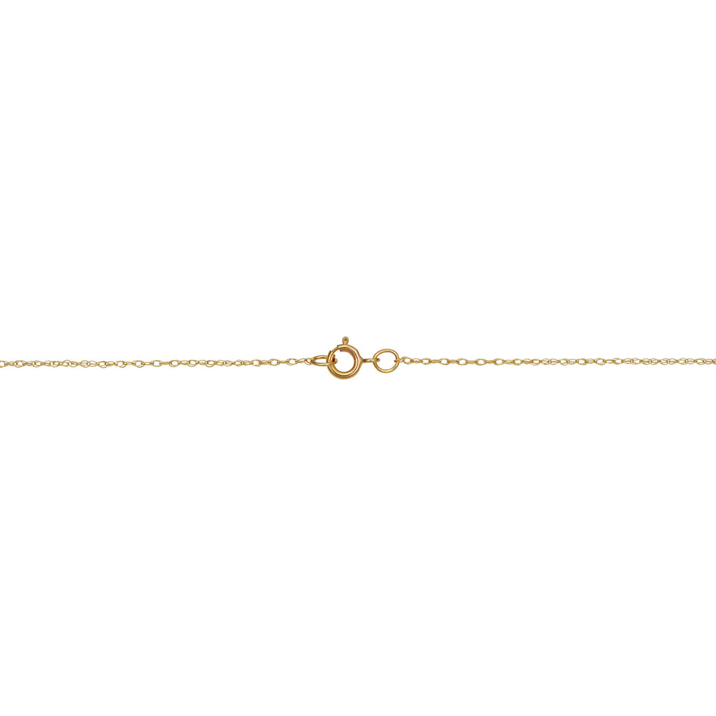Kooljewelry 14k Yellow Gold Rope Chain Pendant Necklace (0.7 mm, 14 inch)