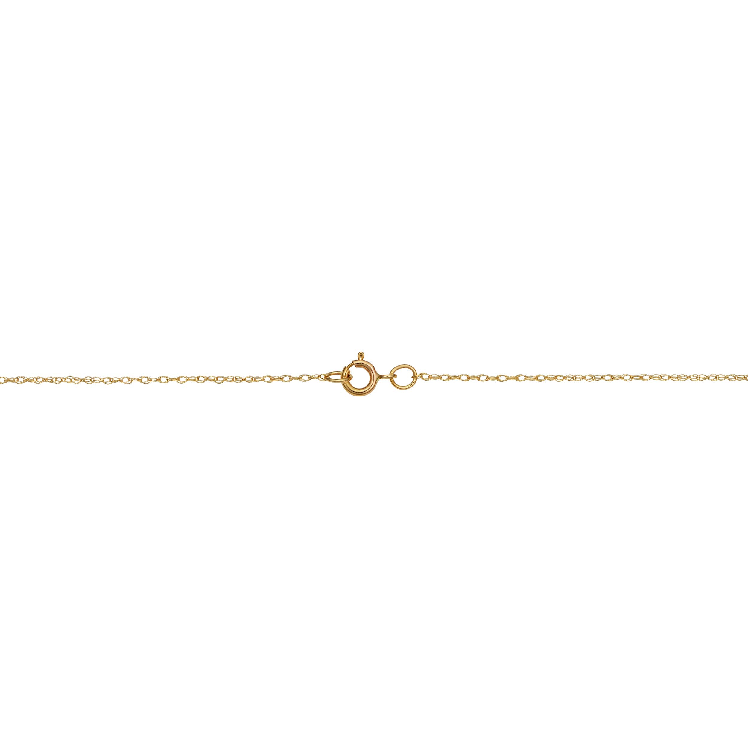 Kooljewelry 14k Yellow Gold Rope Chain Pendant Necklace (0.7 mm, 14 inch)