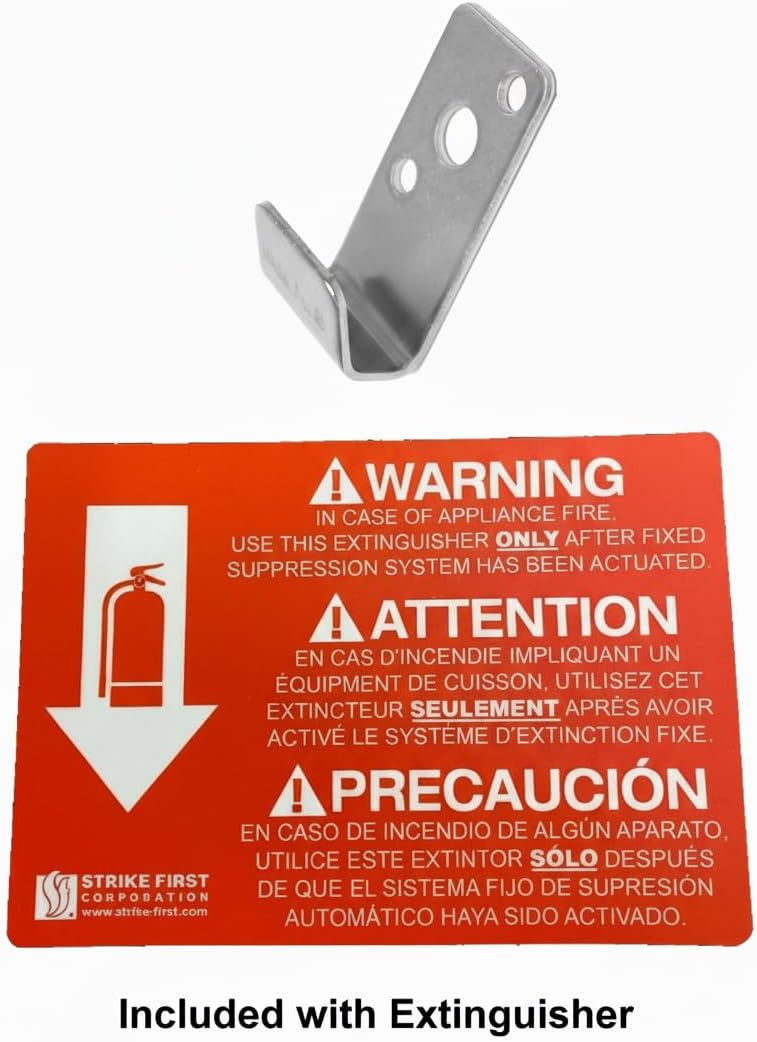 Strike First SF-6LK 6 Liter Wet Chemical Class A K Fire Extinguisher, Ideal for “Kitchen USE”