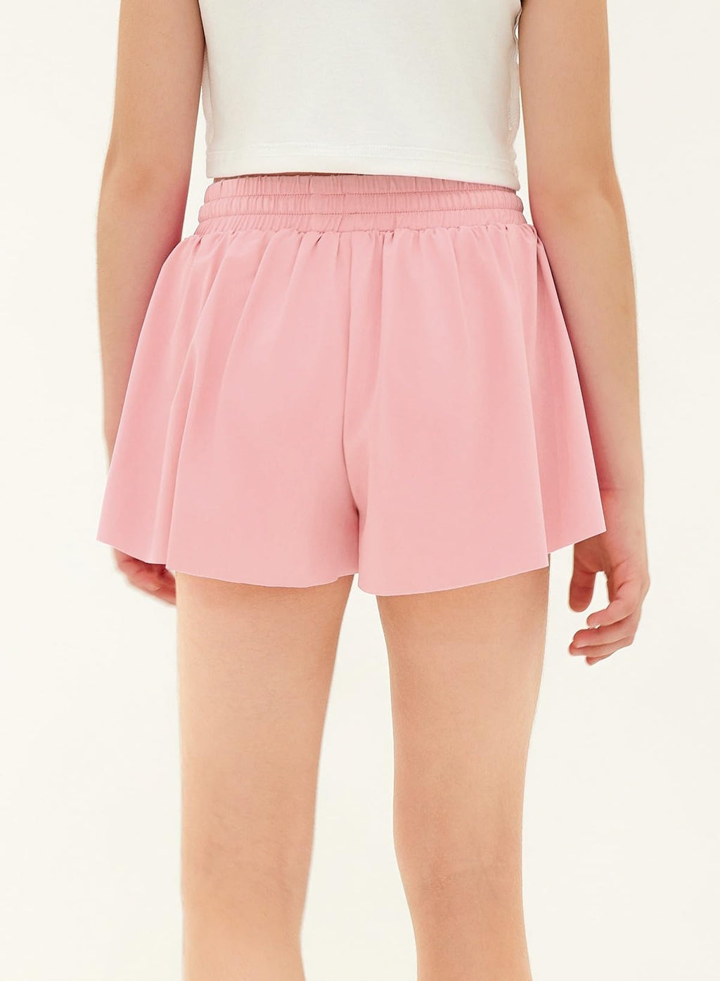 blibean Tween Pige Sommerfugl Shorts Børn Flydende Atletisk Nederdel Cheer Dance Flutter Skort Løb Gym Preppy Activewear 2025 Tøj Størrelse 14-15 År Gamle Lyserød