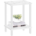 TUTOTAK End Table, Set of 2, Side Table, Nightstand, 2-Tier Storage Shelf, Sofa Table for Small Space, Living Room, Bed Room TB01BB035