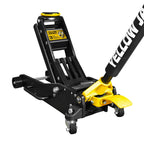 YELLOW JACKET Low Profile Floor Jack with Dual Pumps Quickly Lift Hydraulic Car Jack with Pad, 4 Ton (8,800 lb) Capacity