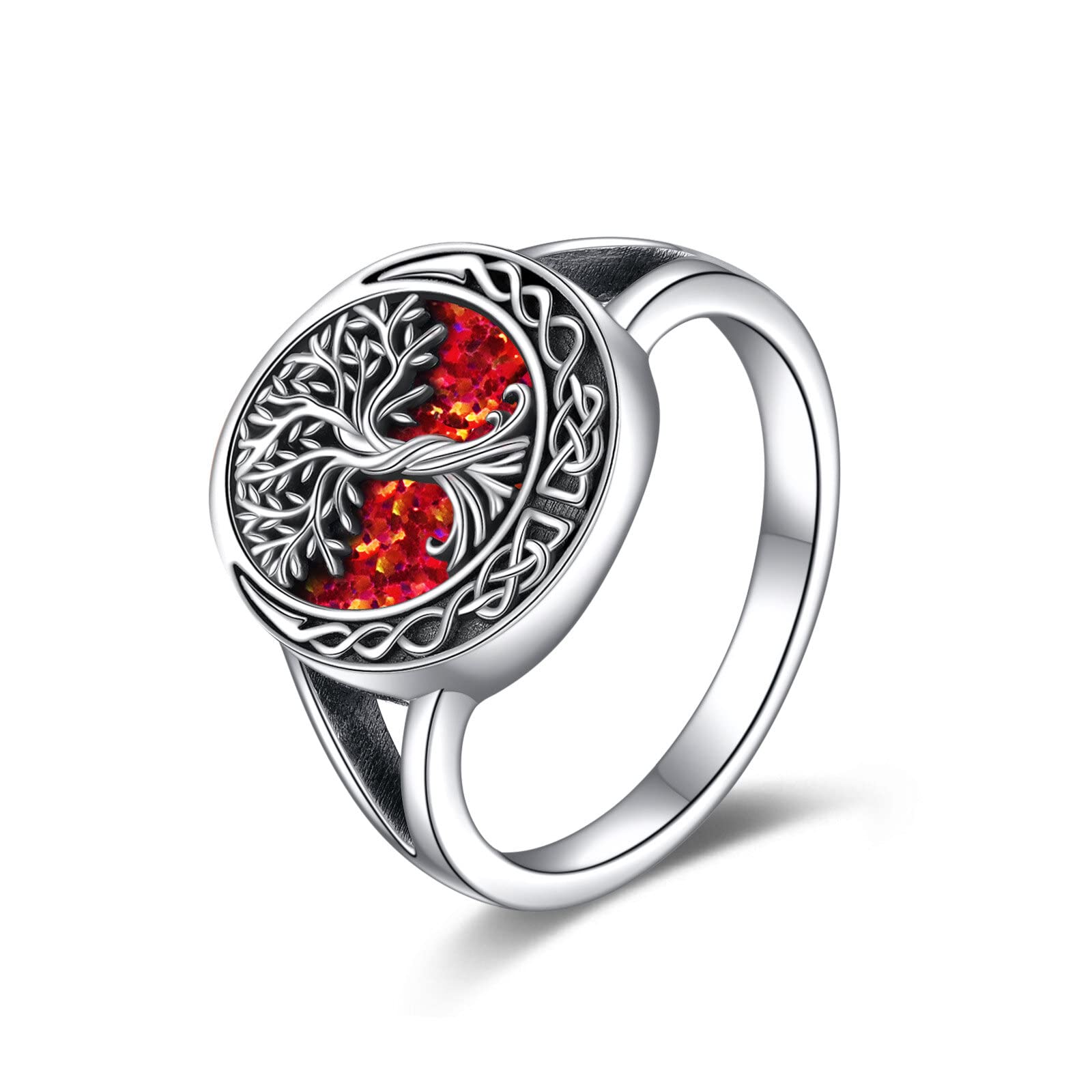 ONEFINITY Tree of Life Rings Sterling Silver Celtic Knot Tree of Life Rings Family Tree Jewelry Gifts for Women