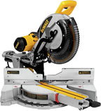 DEWALT Miter Saw, 12 Inch Double Bevel Sliding Compound Miter Saw, Blade Wrench and Material Clamp, Increased Crosscut Capacity, Powerful 3800 RPM Motor, Corded (DWS779)