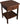 Winsome 22 x 18 x 18-Inch Wood Curved End Table/Night Stand with One Drawer, Brown (94918)