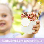 Vasos de papel para helado Promora de 12oz desechables 50 unidades + cucharas, tazones para sopa caliente/postre con cucharas, perfectos para comida caliente y fría, tazones desechables para sopa, tazones para helado, yogur congelado (blanco 12oz)