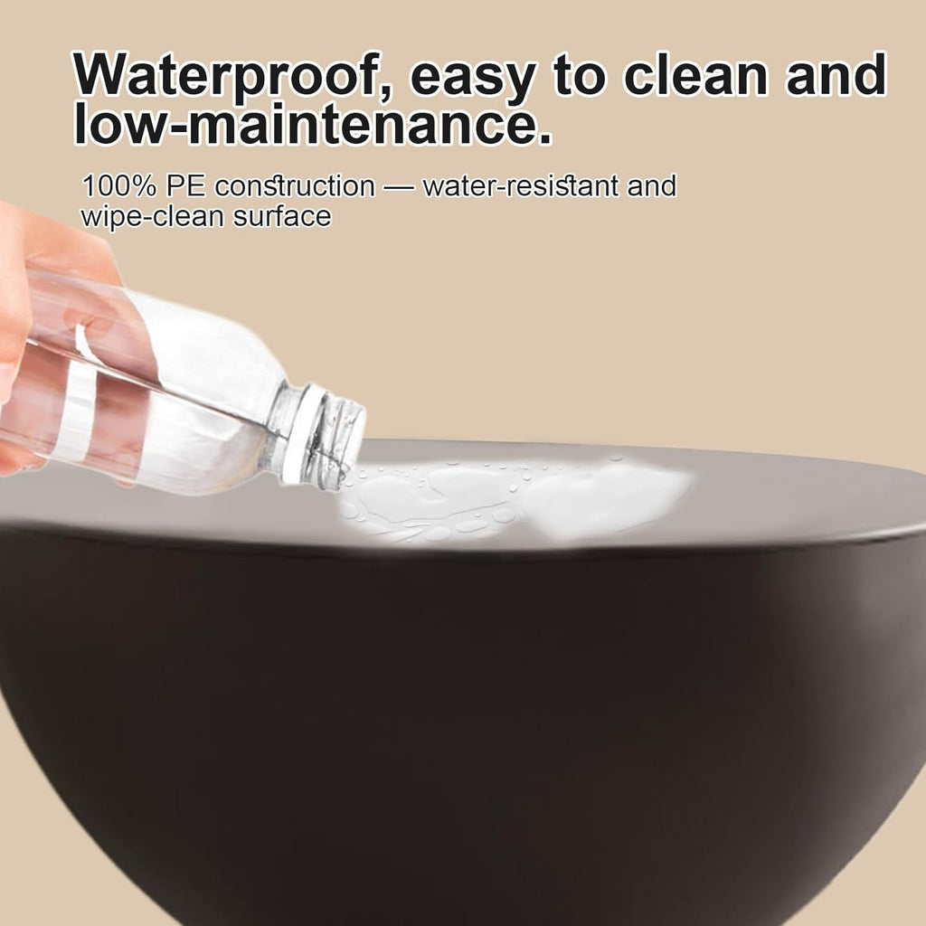 Mini Side Table, Circle Coffee Table, Nightstand, Mini End Tables Accent Living Room Bedroom Balcony Office, Bedside Home Decor for Living Room, Bedroom, Small Spaces, Easy Assembly (Black)