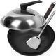 D-13.4 inch Wok with Stainless Steel & Glass Lid