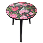 Round End Table, Small Round Drink SideTable, 3 Legged Living Room End Tables, Mid Century Modern Small Coffee Table for Bedroom Balcony Living Room (15.75" D x 18.5" H)