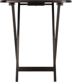 Winsome Cade Set of 2 Foldable Snack Tables, Oversized, for Living Room, 25", No Assembly, Coffee