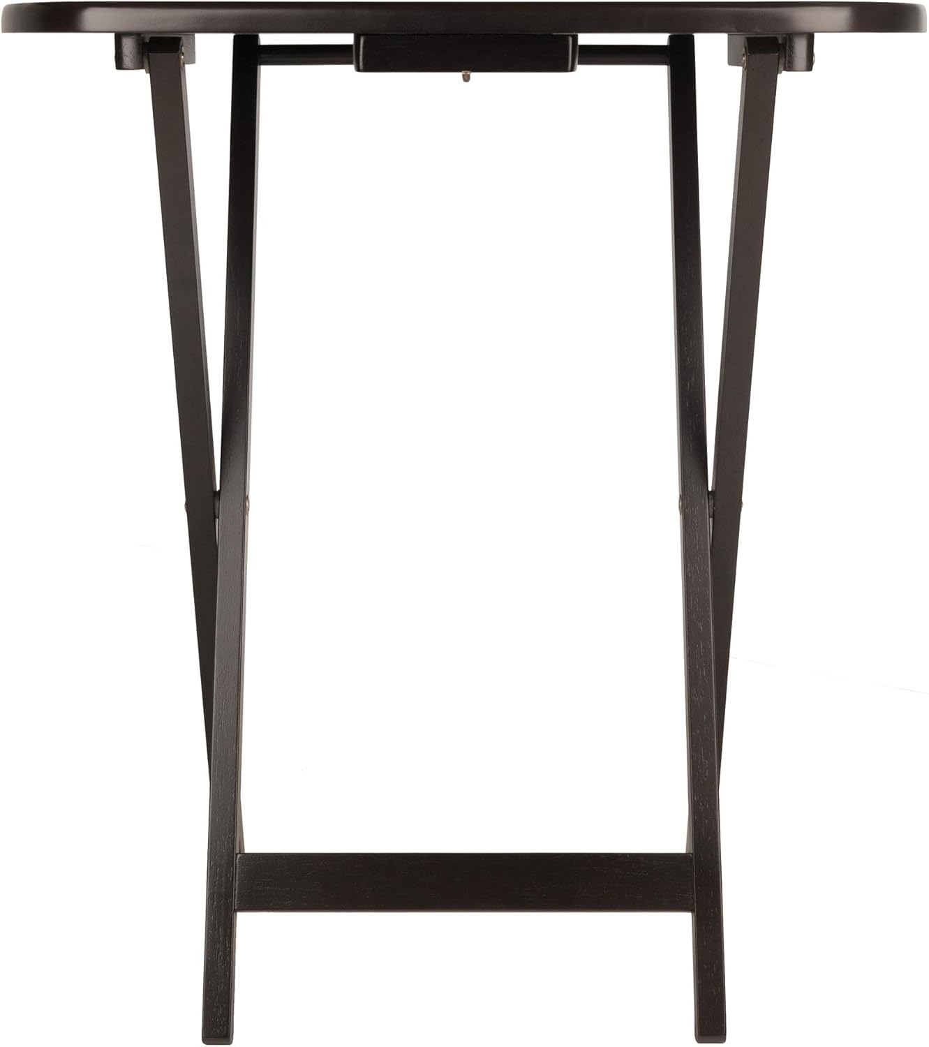 Winsome Cade Set of 2 Foldable Snack Tables, Oversized, for Living Room, 25", No Assembly, Coffee